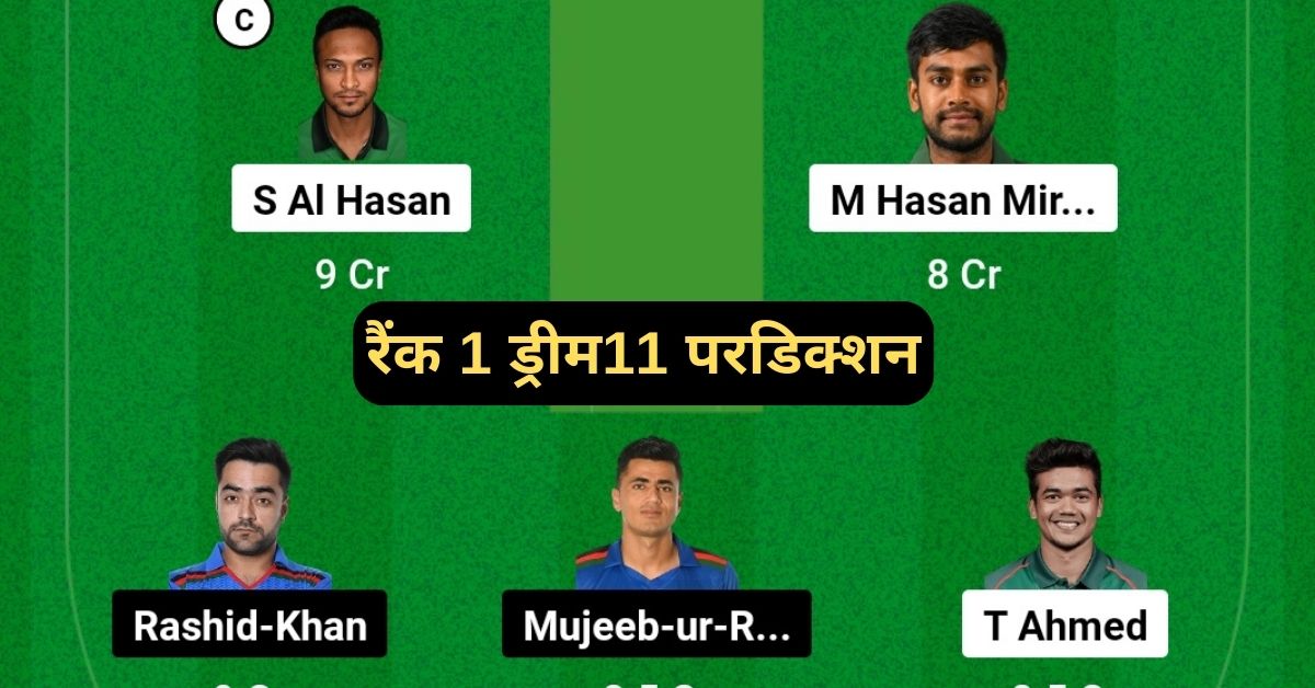 BAN vs AFG Dream11 Prediction Today Match Team Captain and Vice Captain