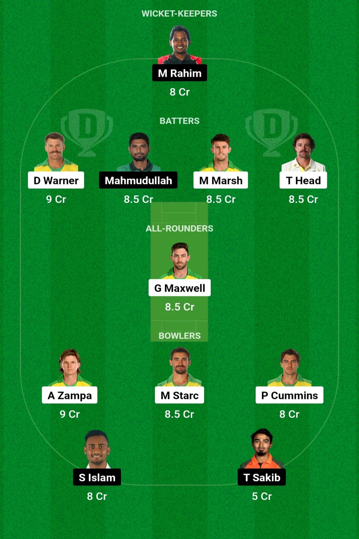 AUS vs BAN Dream11 Prediction Today Match