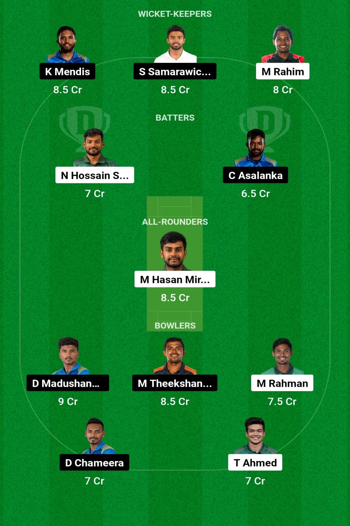 BAN vs SL Dream11 Prediction
