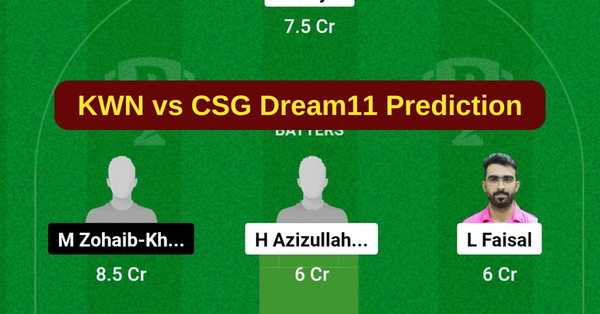 KWN vs CSG Dream11 Prediction