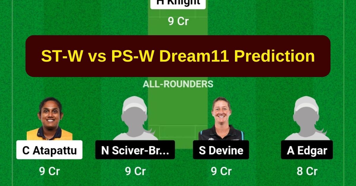 ST-W vs PS-W Dream11 Prediction