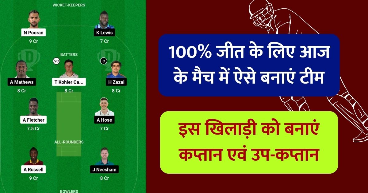 DG vs NW Dream11 Prediction Today Match Team Captain and Vice Captain: 100% जीत के लिए आज के मैच में ऐसे बनाएं टीम, इस खिलाड़ी को बनाएं कप्तान एवं उप-कप्तान