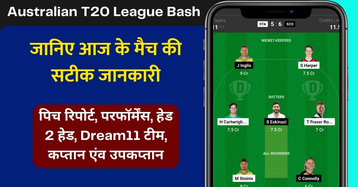 STA vs SCO Dream11 Prediction Today Match: जानिए आज के मैच की सटीक जानकारी, पिच रिपोर्ट, परफॉर्मेंस, हेड 2 हेड, Dream11 टीम, कप्तान एंव उपकप्तान