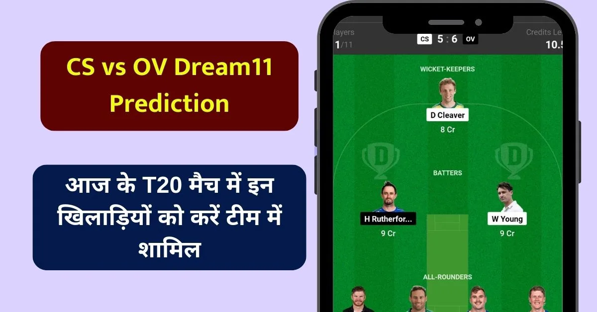 CS vs OV Dream Prediction: आज के T20 मैच में इन खिलाड़ियों को करें टीम में शामिल, इस खिलाड़ी को बनाएं कप्तान एंव उपकप्तान
